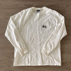 Stussy White Long Sleeve Men's Tee